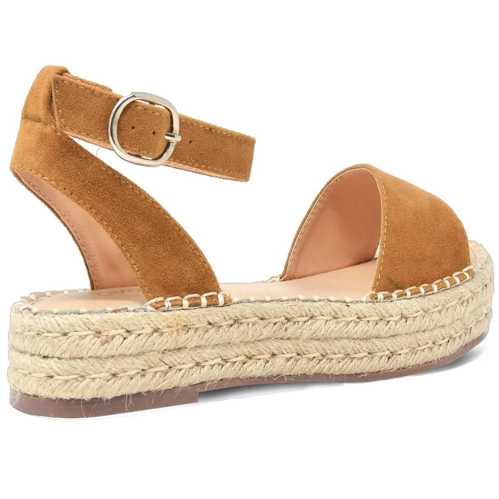 ESPADRILLE FLATS WITH ELASTIC STRAPS